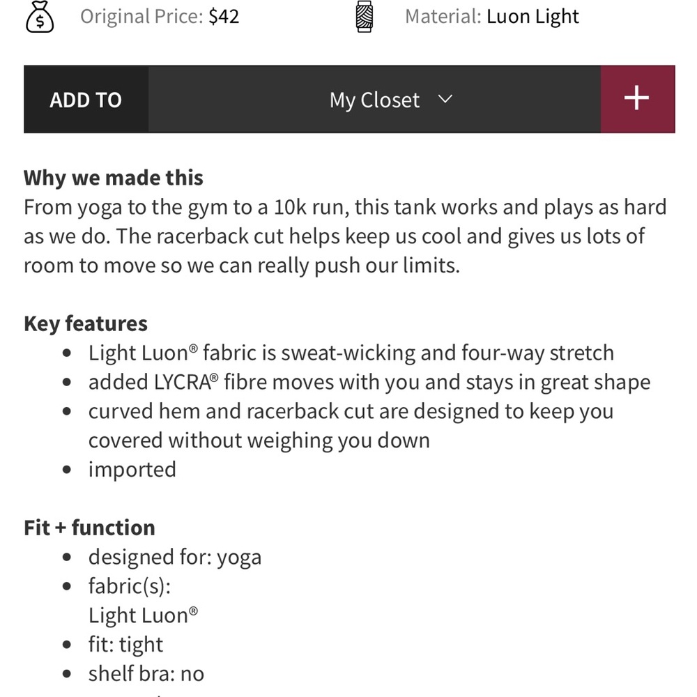 Lululemon Iridescent Multi Studio Racerback Tank - Picture 5 of 11